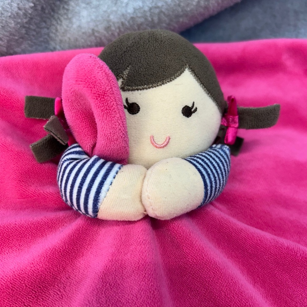 Love You Baby Girl Pink Carters Security Blanket Doll Ruffle L30146H OS